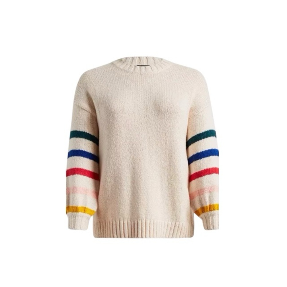 Torrid Cotton Intarsia Pullover Balloon‎ Sleeve Crewneck Sweater - Picture 2 of 10